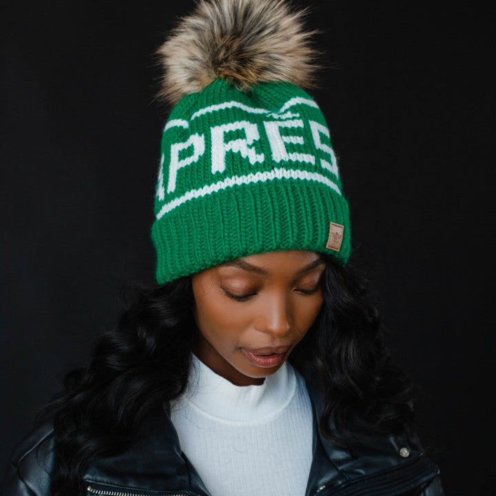 Hit The Slopes Pom Hat - Green