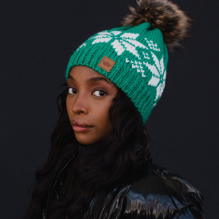 Niara Snowflake Pom Hat